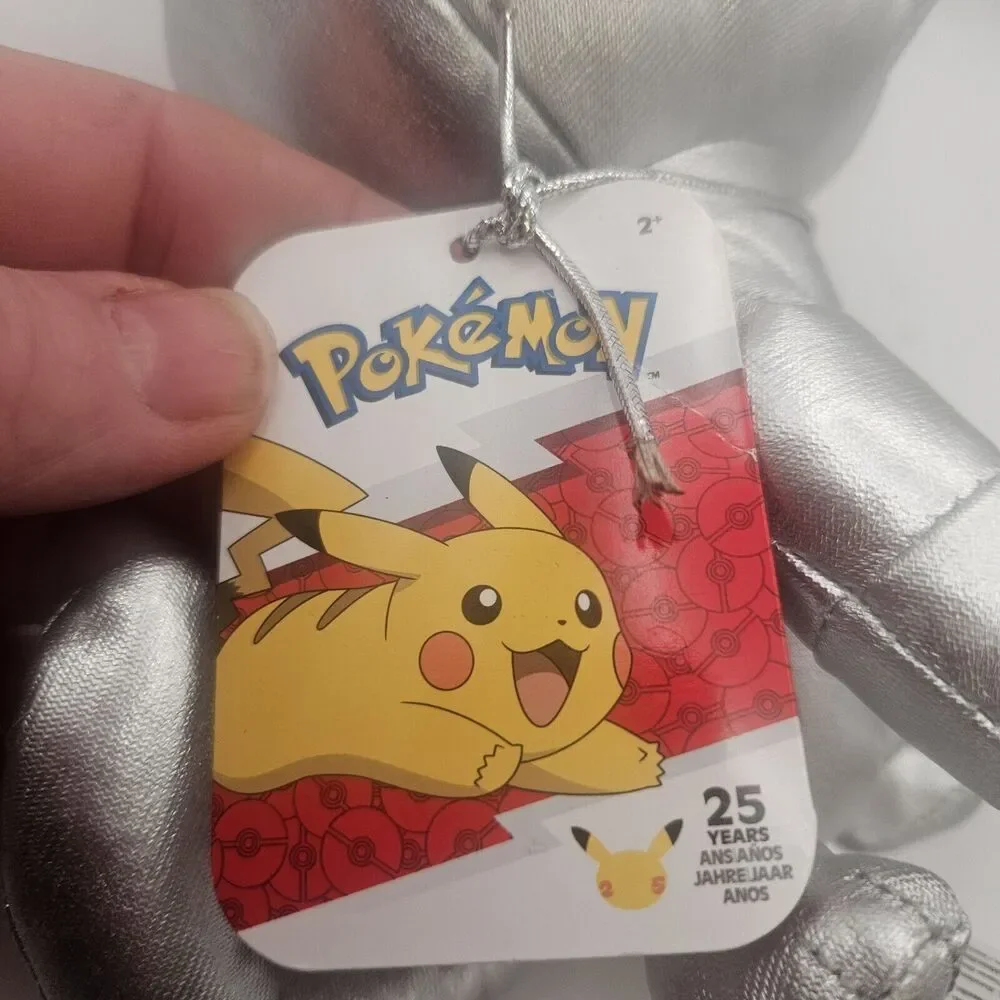 Pokemon 25th Anniversary Silver Grookey Plush‎ Stuffed Animal 8